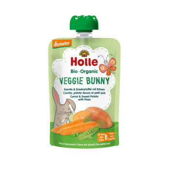 Holle Veggie Bunny Karotte & Süßkartoffel mit Erbs