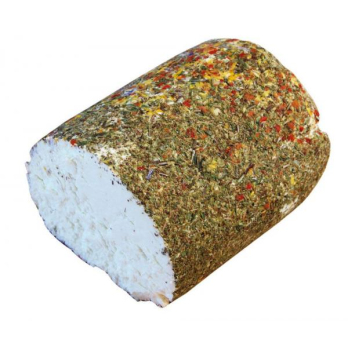 Ziegenfrischkäse-Rolle Blüten
