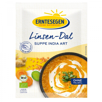 Erntesegen Linsen-Dal Suppe India, 65 g Beutel Art
