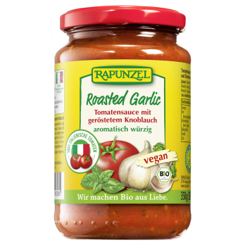 Rapunzel Tomatensauce Roasted Garlic, 330 ml Glas