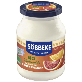 Söbbeke Weidemilchjoghurt Winter Orange, 500 g Gla