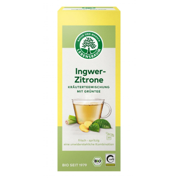 Lebensb Grüntee Ingwer - Zitrone, 2 gr, 20 Btl Pac