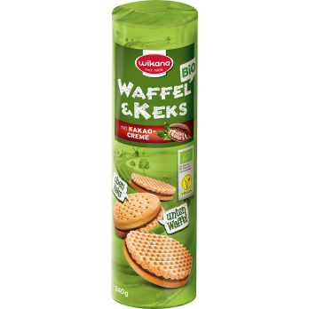 Wikana Waffel & Keks mit Kakaocreme, 240 g Packung