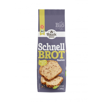 Bauck Hof Schnellbrot mit Saaten, 500 gr Packung -