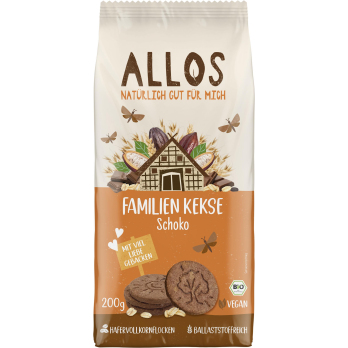 Allos Familienkeks Schoko, 200 gr Packung