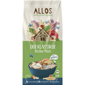 Allos Bircher Müsli, 650 gr Packung