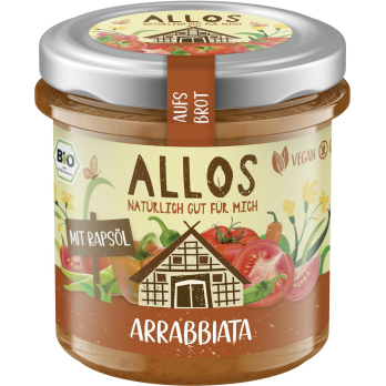 Allos Aufs Brot Arrabiata, 140 gr Glas