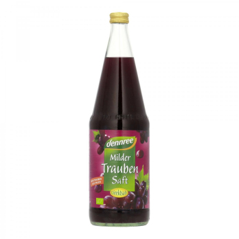 dennree Traubensaft rot, ohne Zuckerzusatz,  1 ltr