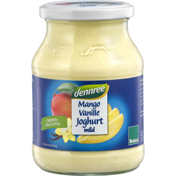 dennree Fruchtjoghurt Mango-Vanille 500 gr Glas