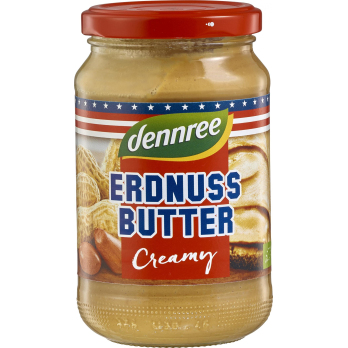 dennree Erdnussbutter Creamy, 350 gr Glas