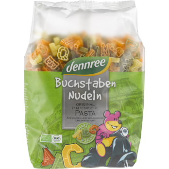dennree Hartweizen-Buchstaben Nudeln, 500 gr Packu