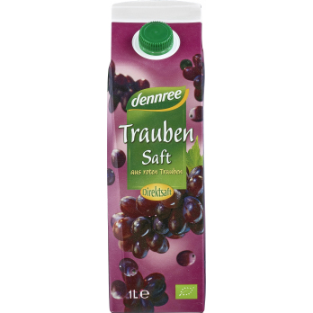 dennree Traubensaft aus roten Trauben, ohne Zucker