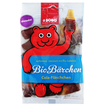 Sobo BioBärchen Cola-Fläschchen, 100 gr Packung -m