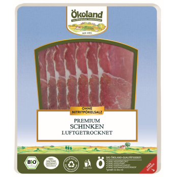 Ökoland Premium Schinken luftgetr, 80 gr Packung