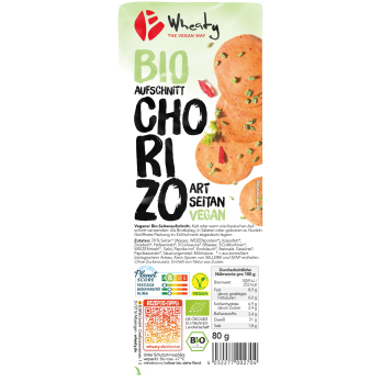 Wheaty Wheaty Aufschnitt Chorizo, 80 gr Packung ge
