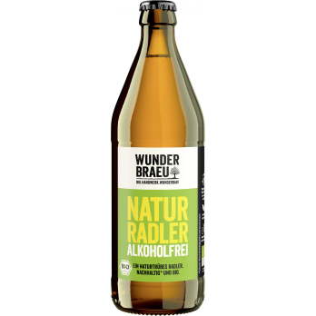 Wunderbräu Naturradler alkoholfrei, 0,5 ltr Flasch