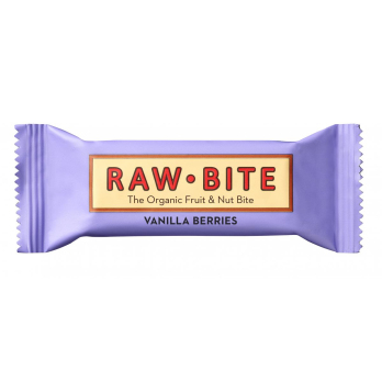 RAW BITE Fruchtriegel Vanilla Berries, 50 gr Stück