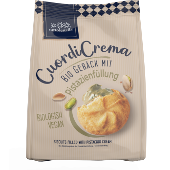 Sottolestelle Gebäck mit Pistazienfüllung vegan